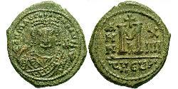 1 Follis Empire byzantin (330-1453) Bronze Maurice I (539-602)