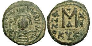 1 Follis Empire byzantin (330-1453) Bronze Maurice I (539-602)
