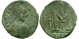 1 Follis Empire byzantin (330-1453) Bronze Justin I (450-527)