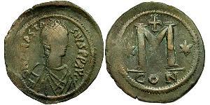 1 Follis Empire byzantin (330-1453) Bronze Anastase I (430-518)
