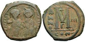 1 Follis Empire byzantin (330-1453) Bronze Justin II (520-578)