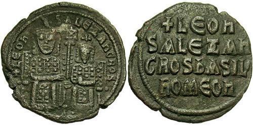 1 Follis Empire byzantin (330-1453) Bronze Léon VI le Sage (866-912)