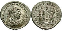 1 Follis Empire romain (27BC-395) Bronze Maximien (250-310)