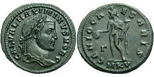 1 Follis Empire romain (27BC-395) Bronze Maximin II (270 - 313)