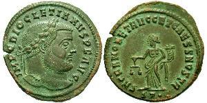 1 Follis Empire romain (27BC-395) Bronze Dioclétien (244-311)