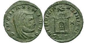 1 Follis Empire romain (27BC-395) Bronze Maximien Galère (260-311)