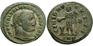 1 Follis Empire romain (27BC-395) Bronze Maximin II (270 - 313)