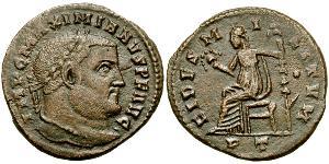 1 Follis Empire romain (27BC-395) Bronze Maximien Galère (260-311)