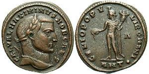 1 Follis Empire romain (27BC-395) Bronze Maximin II (270 - 313)