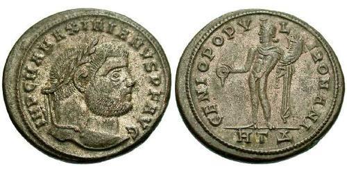 1 Follis Empire romain (27BC-395) Bronze Maximien (250-310)