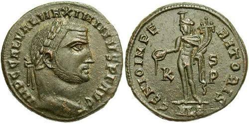 1 Follis Empire romain (27BC-395) Bronze Maximin II (270 - 313)