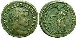 1 Follis Roman Empire (27BC-395) Bronze Diocletian (244-311)