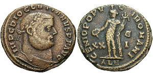 1 Follis Roman Empire (27BC-395) Bronze Diocletian (244-311)