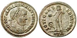 1 Follis Roman Empire (27BC-395) Bronze Maximinus II (270 - 313)