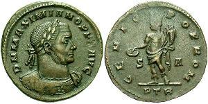 1 Follis Roman Empire (27BC-395) Bronze Maximianus (250-310)