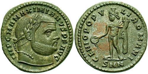1 Follis Roman Empire (27BC-395) Bronze Maximianus (250-310)