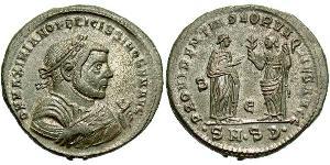 1 Follis Römische Kaiserzeit (27BC-395) Bronze Maximianus (250-310)