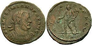 1 Follis Römische Kaiserzeit (27BC-395) Bronze Maximianus (250-310)