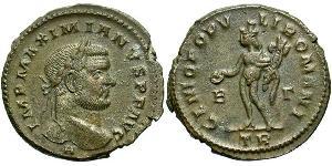 1 Follis Römische Kaiserzeit (27BC-395) Bronze Maximianus (250-310)