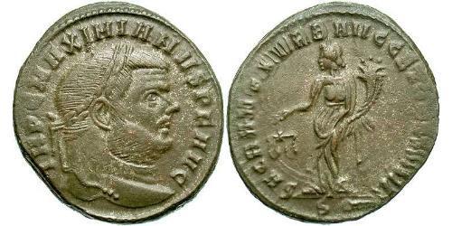 1 Follis Römische Kaiserzeit (27BC-395) Bronze Maximianus (250-310)