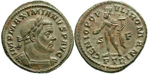 1 Follis Römische Kaiserzeit (27BC-395) Bronze Maximianus (250-310)