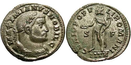 1 Follis Römische Kaiserzeit (27BC-395) Bronze Galerius Maximianus (260-311)