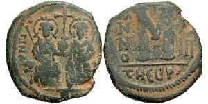 1 Follis Impero bizantino (330-1453) Bronzo Giustino II (520-578)