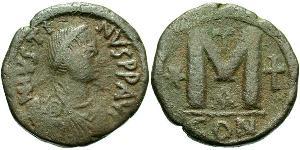 1 Follis Impero bizantino (330-1453) Bronzo Giustino I (450-527)