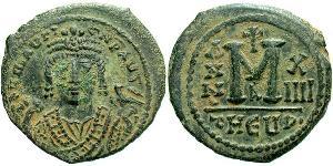 1 Follis Impero bizantino (330-1453) Bronzo Maurizio Tiberio (539-602)