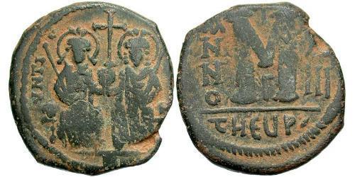 1 Follis Impero bizantino (330-1453) Bronzo Giustino II (520-578)