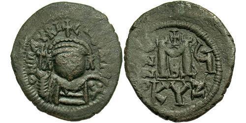 1 Follis Impero bizantino (330-1453) Bronzo Maurizio Tiberio (539-602)