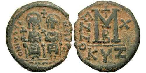 1 Follis Impero bizantino (330-1453) Bronzo Giustino II (520-578)