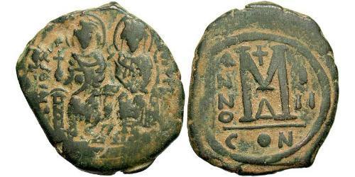 1 Follis Impero bizantino (330-1453) Bronzo Giustino II (520-578)