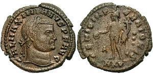 1 Follis Impero romano (27BC-395) Bronzo Galerio Massimiano (260-311)