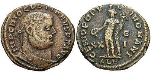 1 Follis Impero romano (27BC-395) Bronzo Diocleziano (244-311)