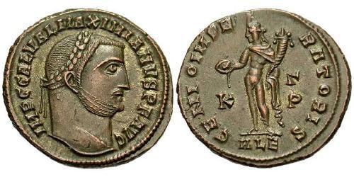 1 Follis Impero romano (27BC-395) Bronzo Galerio Massimiano (260-311)