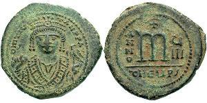1 Follis 拜占庭帝国 青铜 Maurice Tiberius (539-602)
