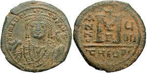 1 Follis 拜占庭帝国 青铜 Maurice Tiberius (539-602)