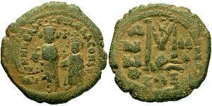 1 Follis 拜占庭帝国 青铜 Heraclius (575-641)