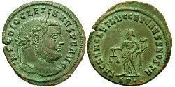 1 Follis 羅馬帝國 青铜 Diocletian (244-311)