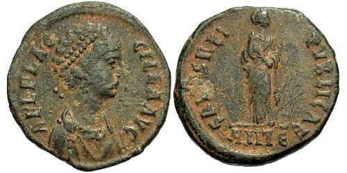 1 Follis / 1 AE2 Imperio romano (27BC-395) Bronce Elia Flacila (?-385)