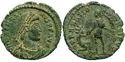 1 Follis / 1 AE2 Western Roman Empire (285-476) 青铜 Magnus Maximus (335-388)
