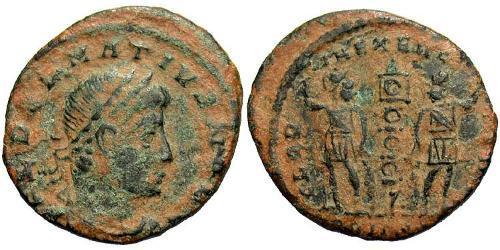 1 Follis / 1 AE3 Imperio romano (27BC-395) Bronce Dalmacio (?-337)