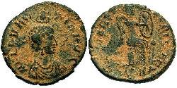 1 Follis / 1 AE3 Byzantine Empire (330-1453) Bronze Aelia Eudoxia (?-404)