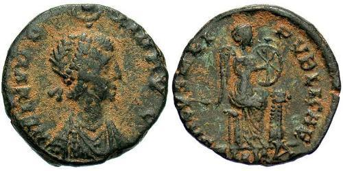 1 Follis / 1 AE3 Byzantinisches Reich (330-1453) Bronze Aelia Eudoxia (?-404)