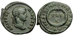 1 Follis / 1 AE3 Roman Empire (27BC-395) Bronze Crispus (305 - 326)