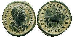 1 Follis /  AE1 Empire romain (27BC-395) Bronze Julien II  (331-363)