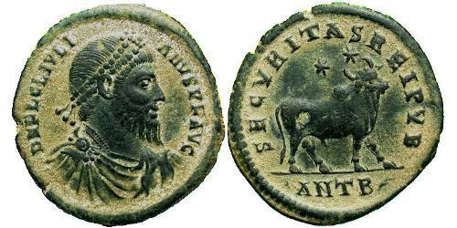 1 Follis /  AE1 Roman Empire (27BC-395) Bronze Julian the Apostate (331-363)