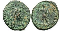 1 Follis /  AE2 Imperio romano de Occidente (285-476) Bronce Honorio (384-423)