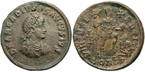 1 Follis /  AE2 Imperio romano de Occidente (285-476) Bronce Arcadio (377-408)